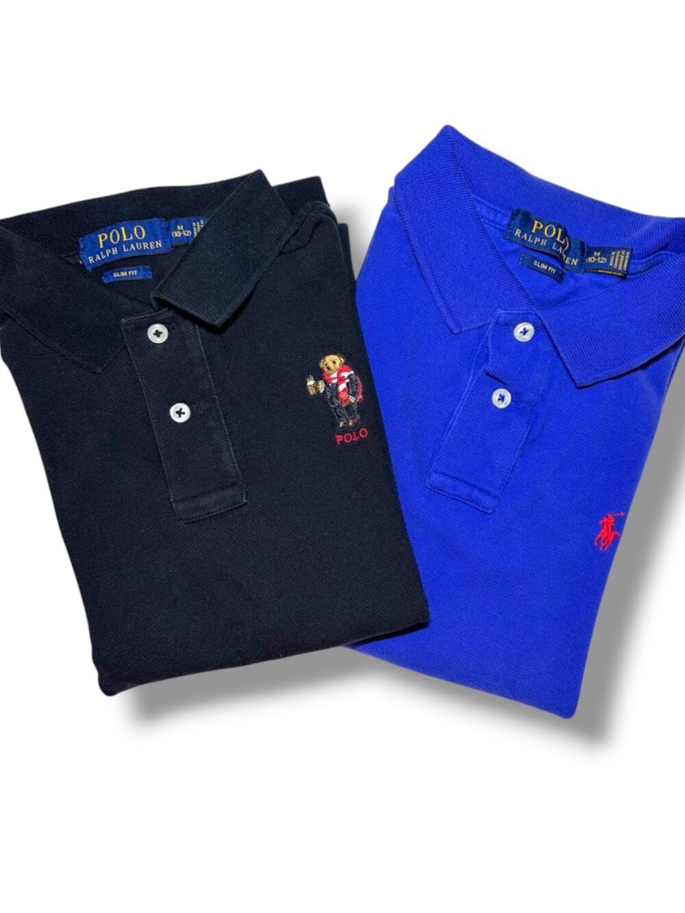 polo ralph lauren kids long sleeve slim fit polo shirts lot of 2 unisex